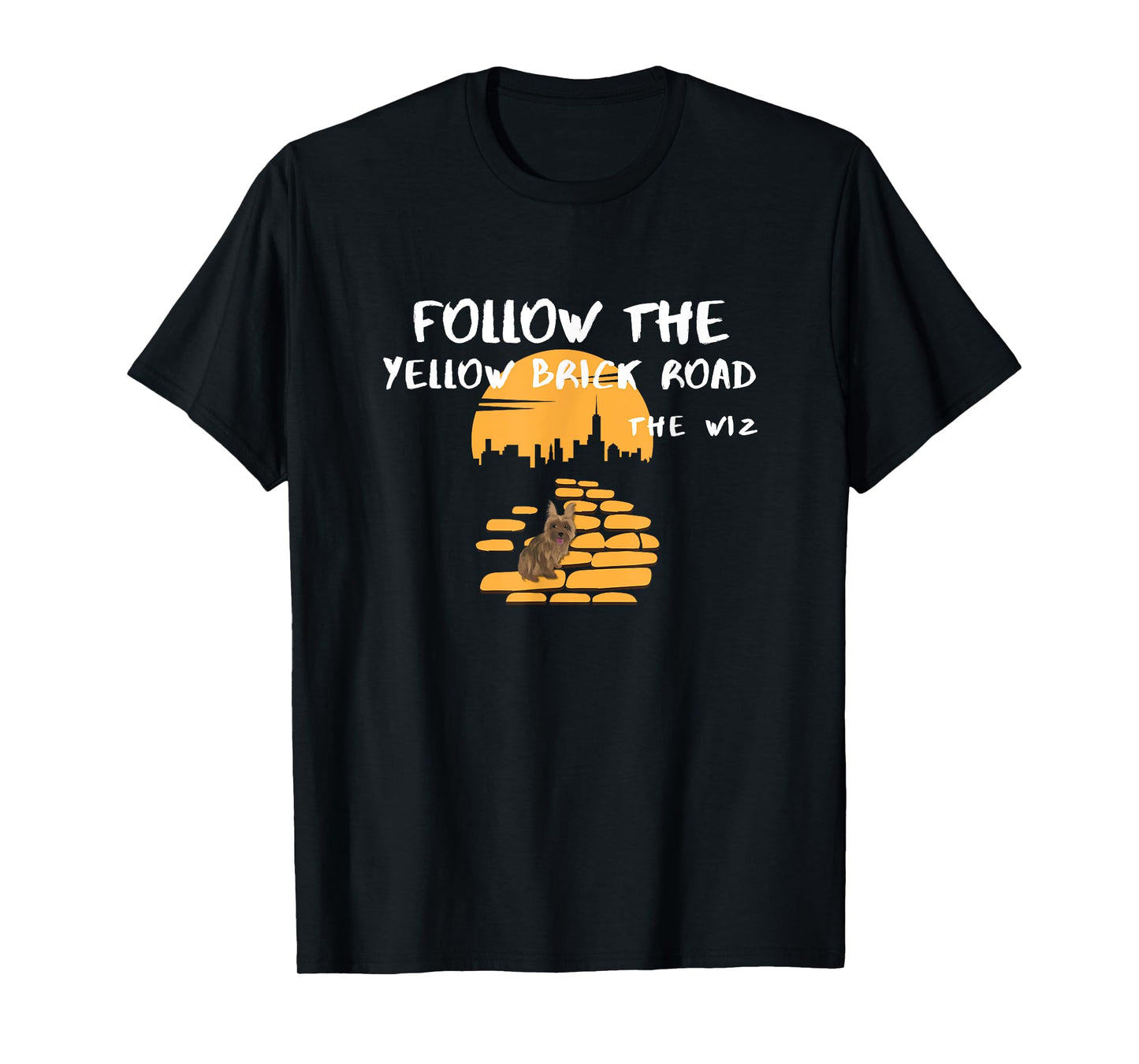 Follow Yellow Brick Road Wiz Black Film Movies Graphic T-Shirt