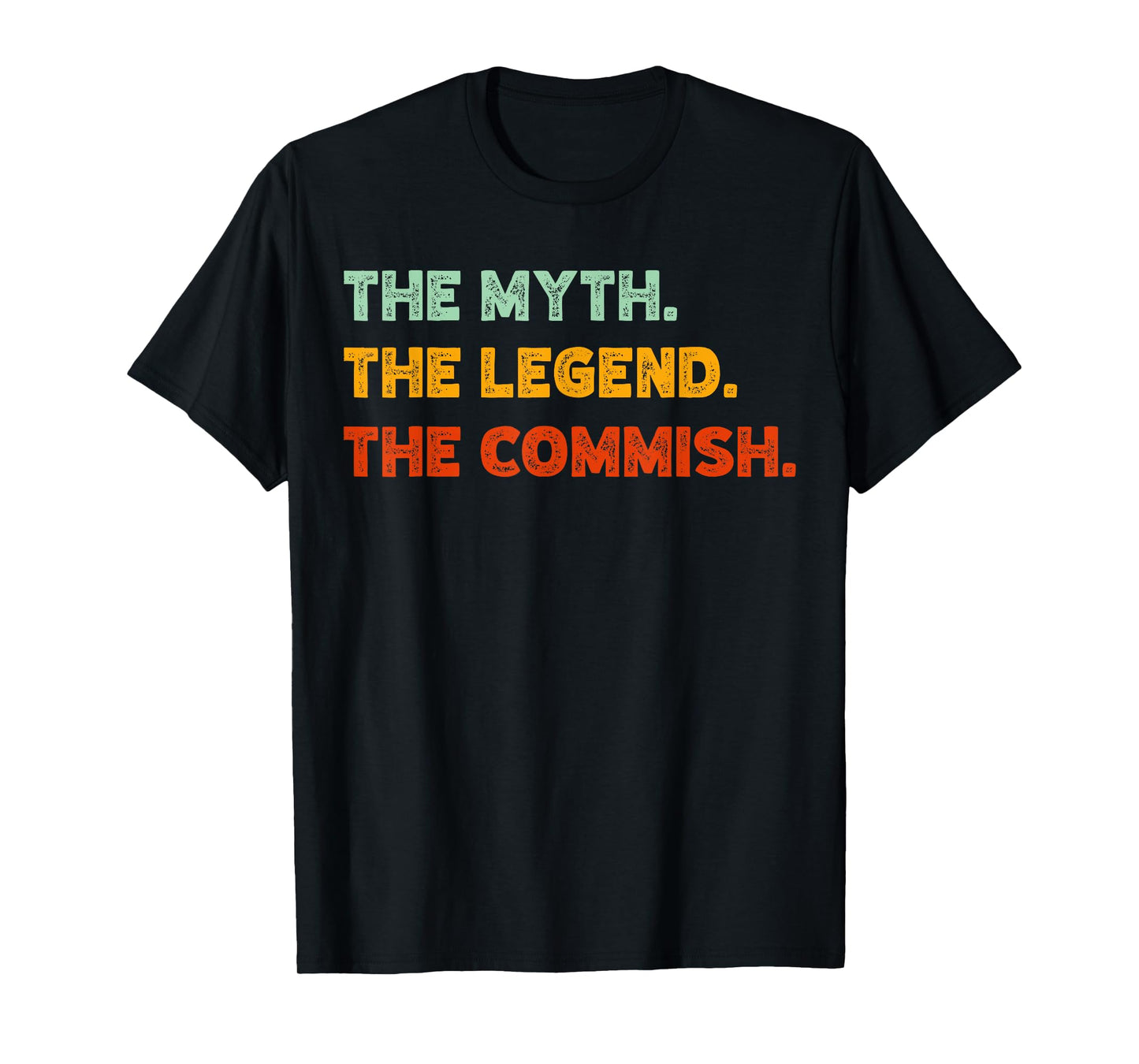 Fantasy Football Support Funny Commish Fantasy Football Commissioner T-Shirt - Black, Men's, Short Sleeve, Small