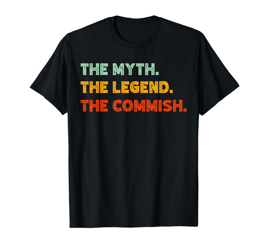 Fantasy Football Support Funny Commish Fantasy Football Commissioner T-Shirt - Black, Men's, Short Sleeve, Small