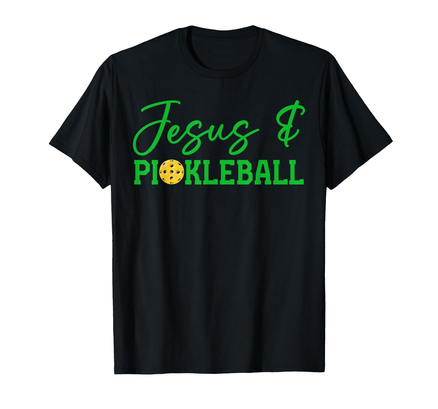 Jesus and Pickleball Funny Christian Pickleball Player Retro T-Shirt