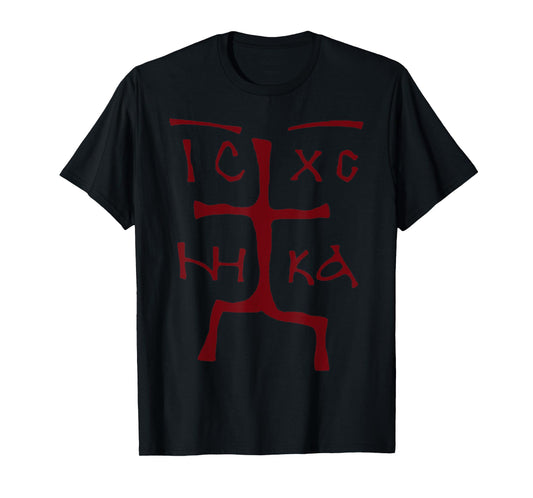 Ic Xc Nika Cross Christian Orthodox Funny Christogram Cross T-Shirt