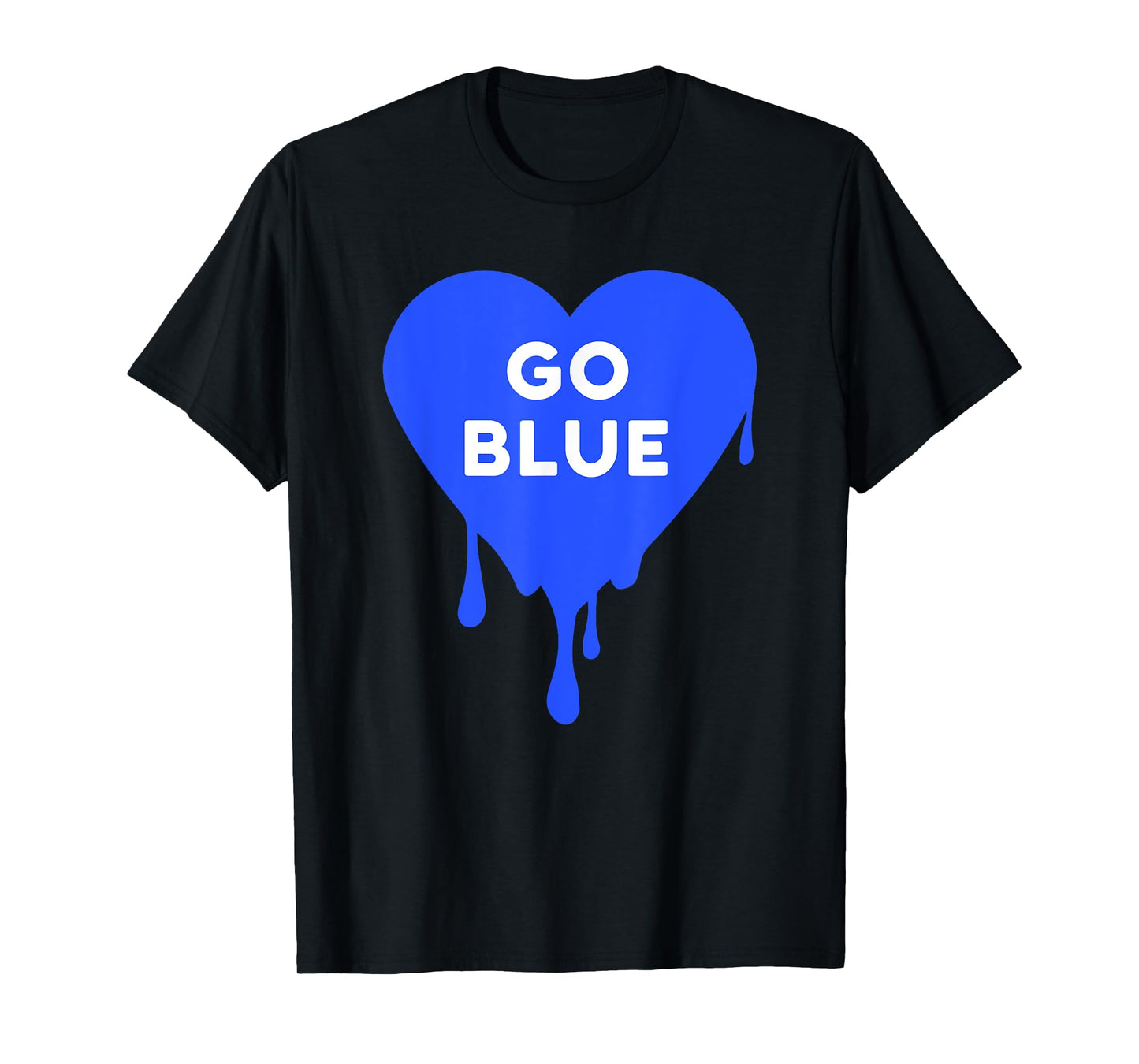 Go Blue - Blue team, Color War, Camp, Dripping Heart, cute T-Shirt