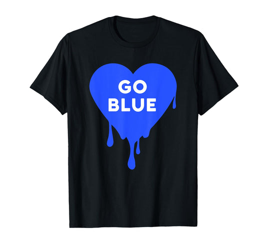 Go Blue - Blue team, Color War, Camp, Dripping Heart, cute T-Shirt