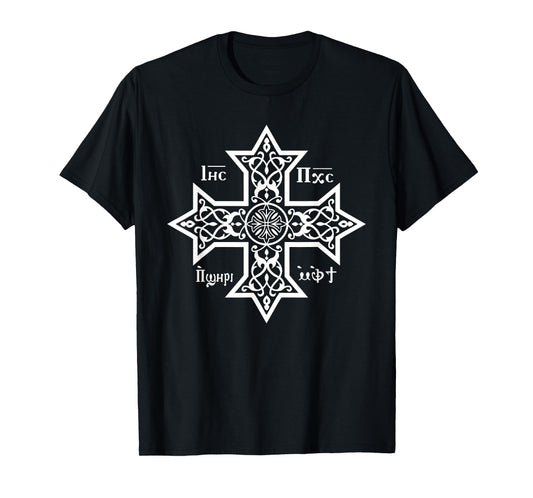 Coptic Orthodox Cross with Jesus Christ the Son of God T-Shirt