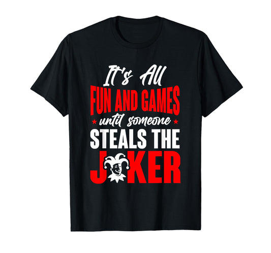 Stealing The Joker Rummikub Game Night Quote Tile Players T-Shirt