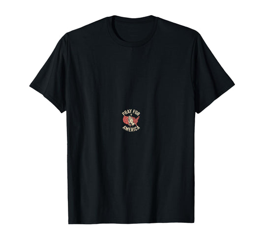 Christian Pray for America Prayer Cross USA T-Shirt