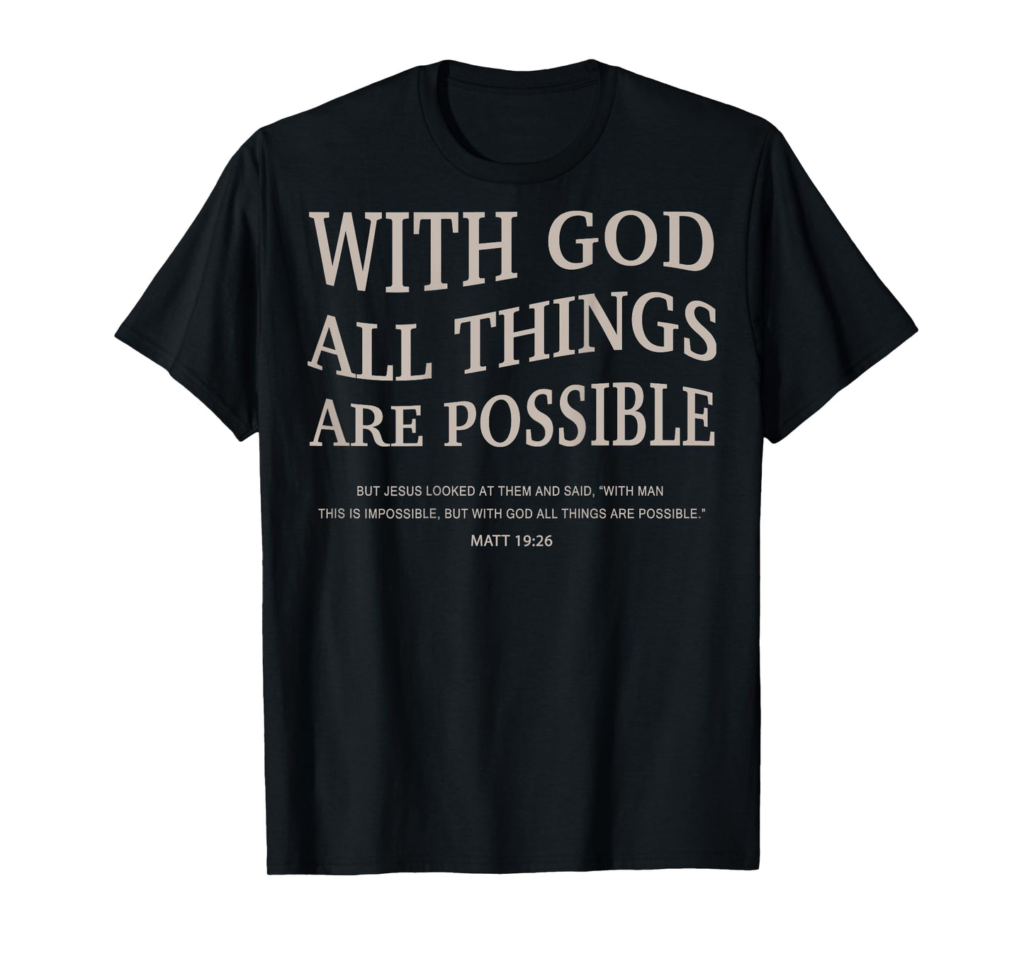 Youth With God All Things Are Possible Christian Girl Jesus T-Shirt