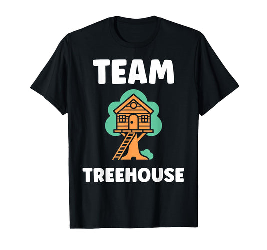 Nature tree house in minimalist trees simple team tree house T-Shirt