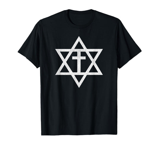 Messianic Cross Star of David T-shirt T-Shirt