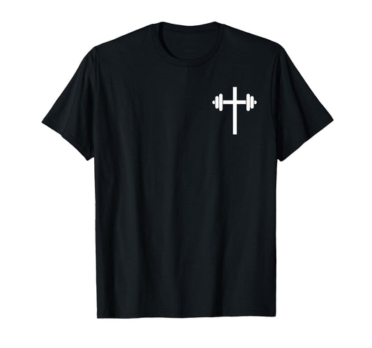 Lift Heavy Pray Hard Christian Workout Apparel 2 Sided T-Shirt