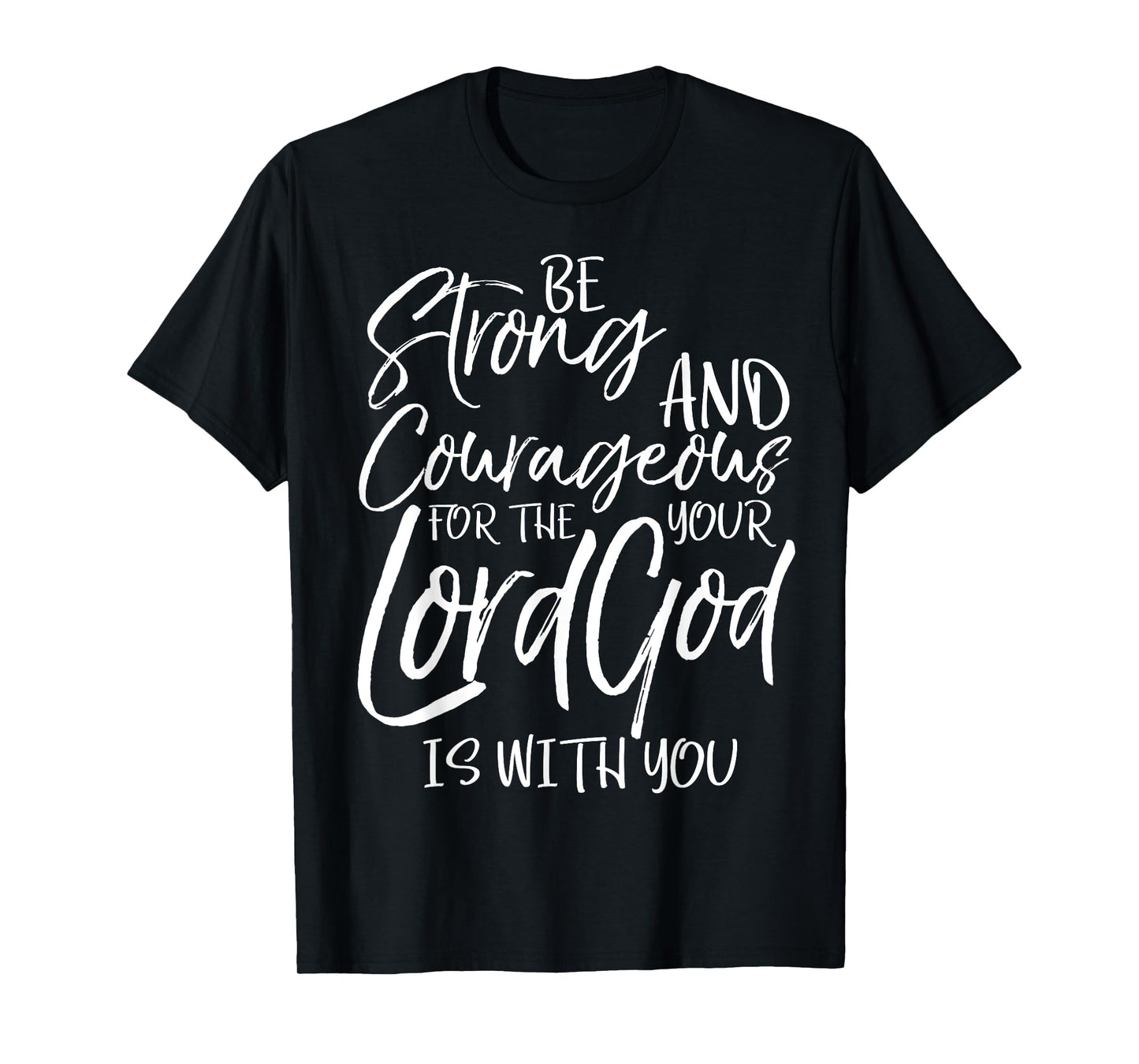 Be Strong and Courageous Shirt Joshua 1:9 Vintage Christian T-Shirt