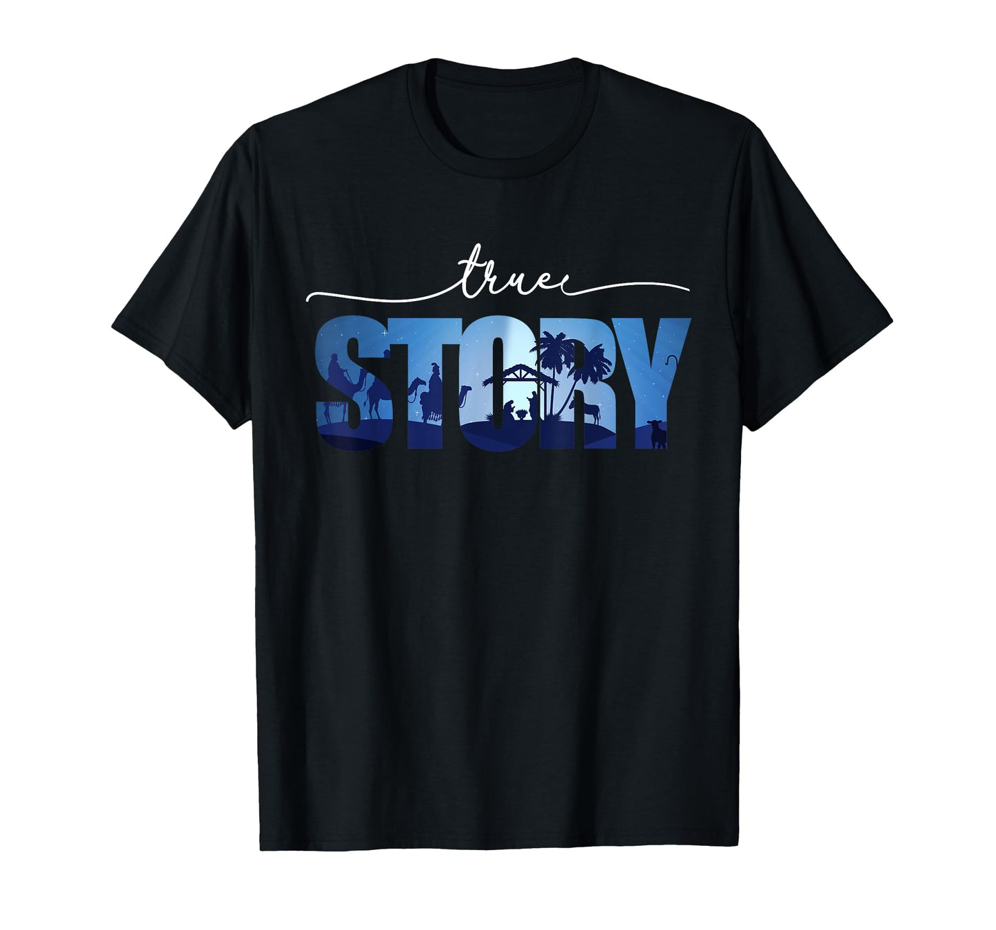 Nativity True Story Christmas Manger Jesus For Men Women T-Shirt