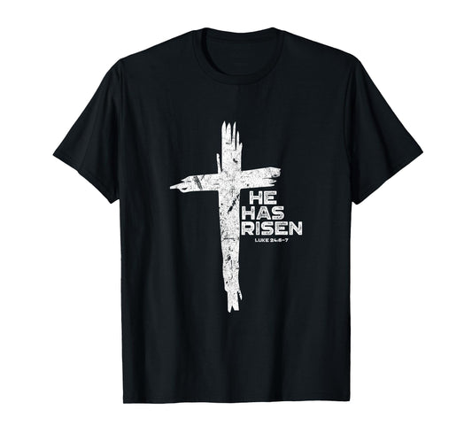 Happy Easter Jesus He Has Risen Religious Christian T-Shirt