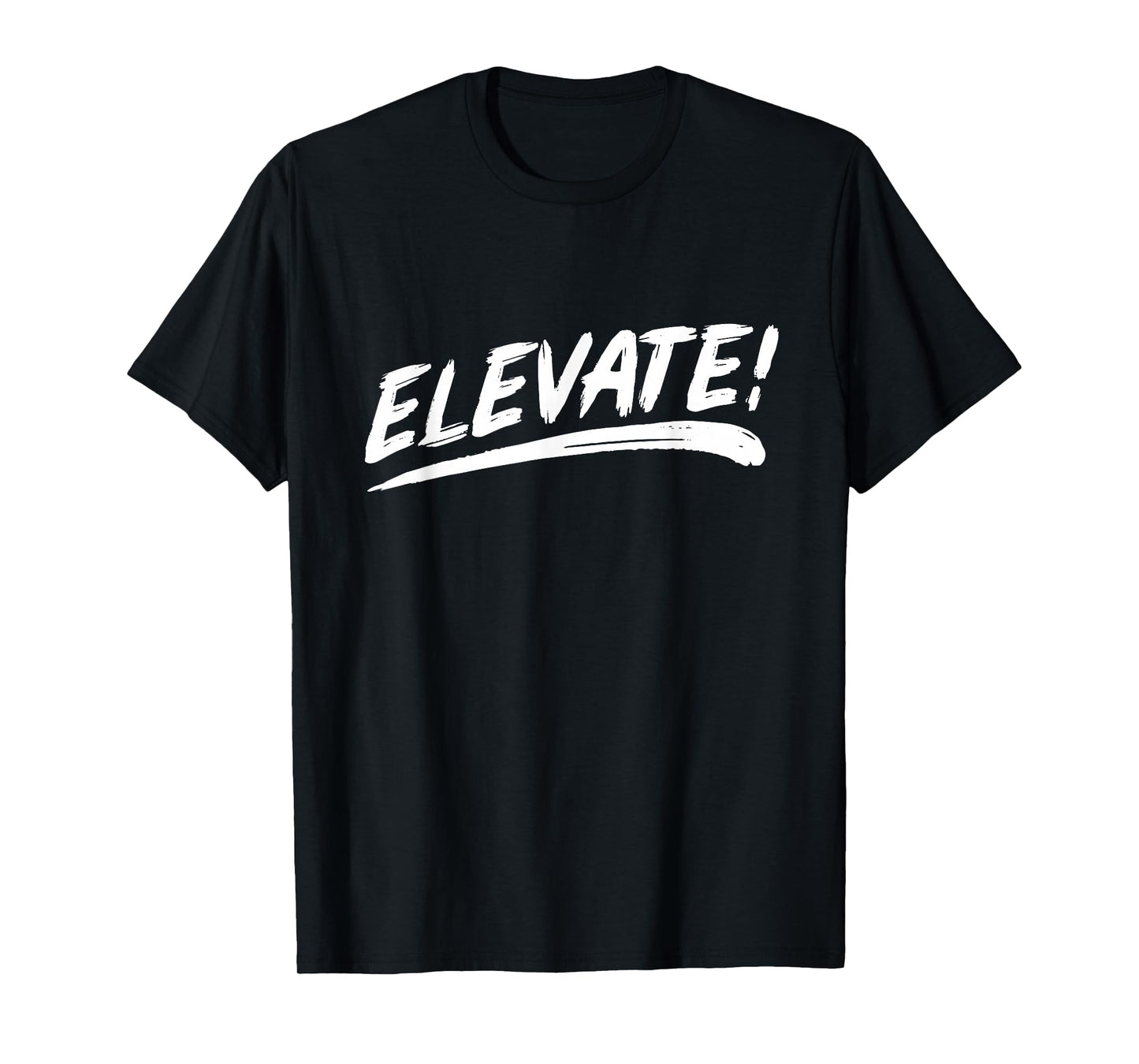 Elevate Design Co. That Says Elevate - Brushstroke Written Unisex Adult T-Shirt - Black - Small - Short Sleeve