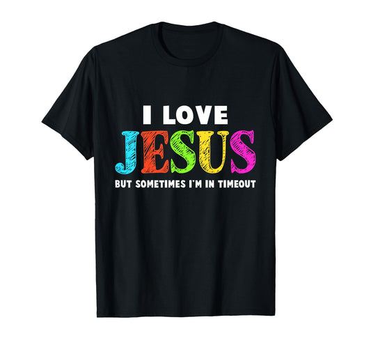 Cute I Love Jesus Christian Faith Gifts Toddler Boys Girls T-Shirt