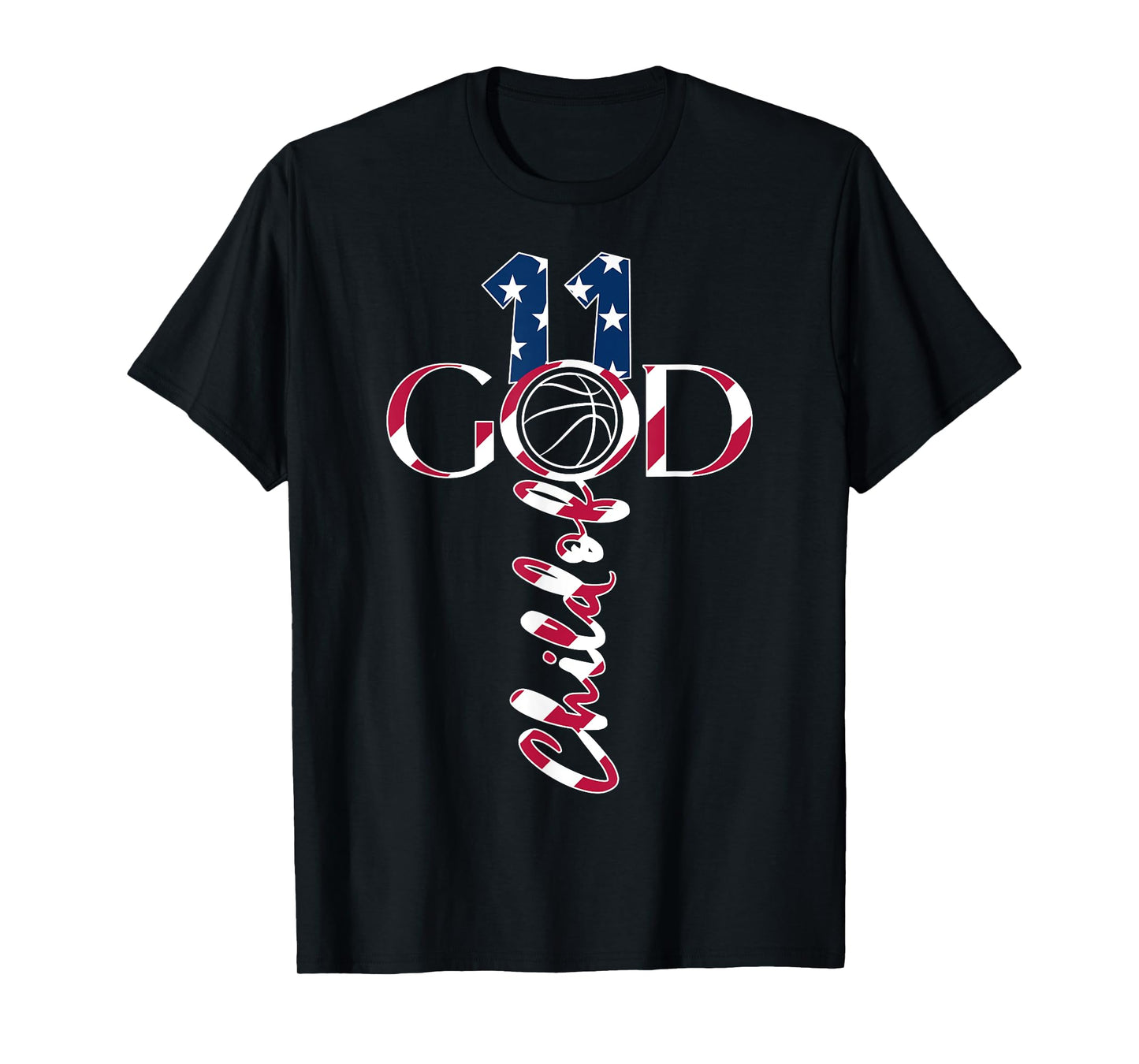 JESUS 11 YEARS CHILD OF GOD BASKETBALL 11TH BIRTHDAY T-Shirt