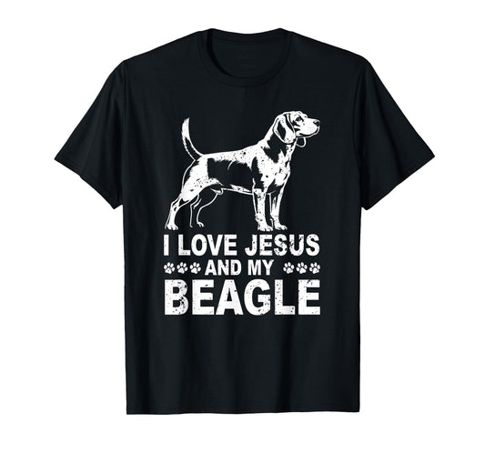 I Love Jesus And My Beagle For Beagle Lover Christian T-Shirt