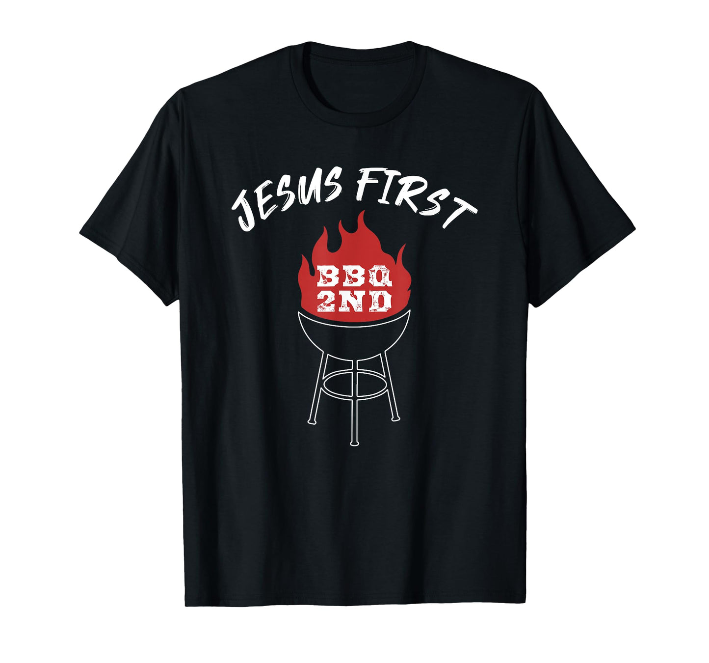 Jesus First BBQ 2nd Funny Christian Barbecue T-Shirt