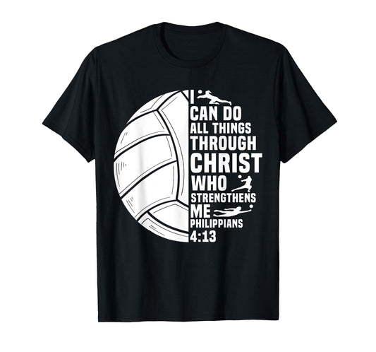Funny Volleyball Christian Design For Men Women Boys Girls T-Shirt