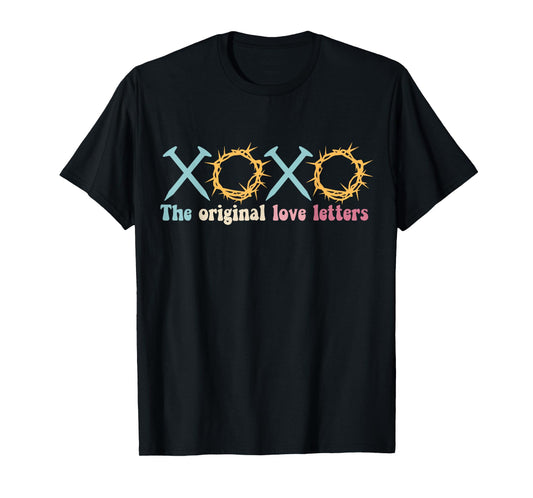 Groovy Retro XOXO The Original Love Letters, XOXO Easter T-Shirt