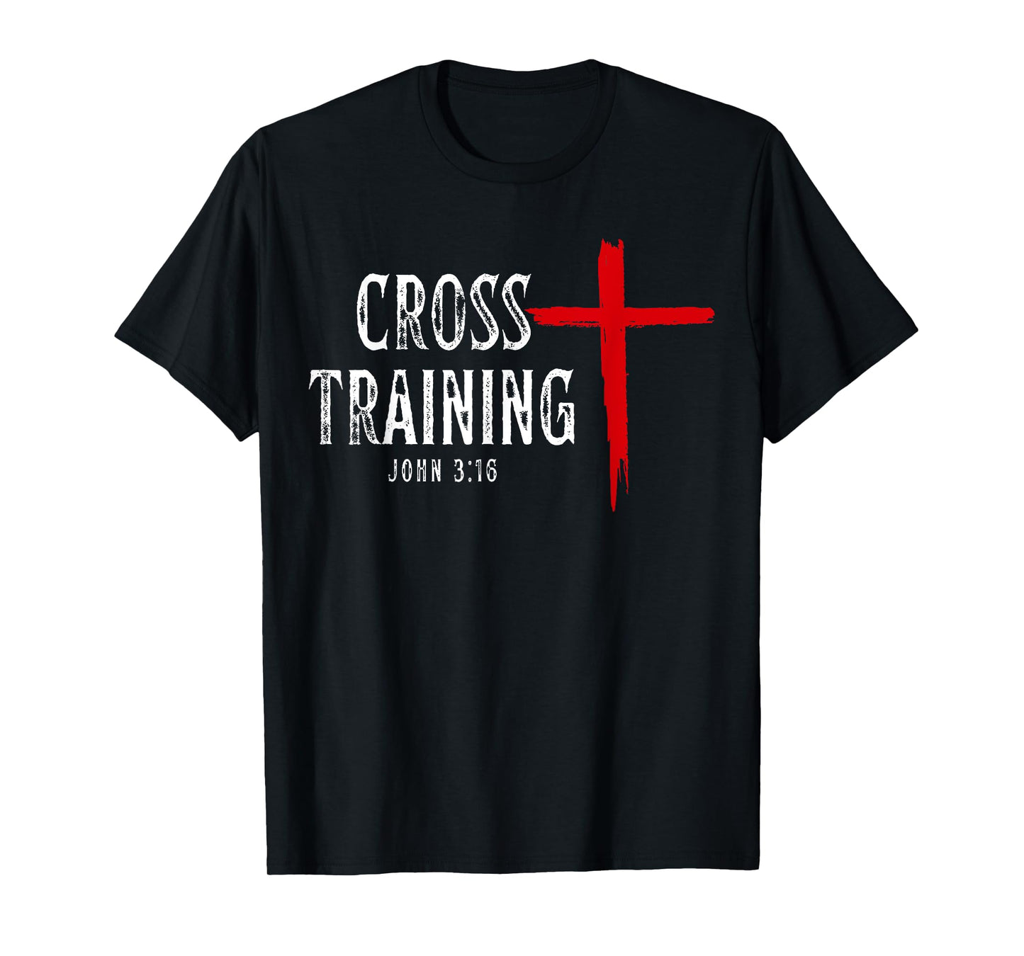 Cross Training Christian Workout Faith Religious Jesus T-Shirt