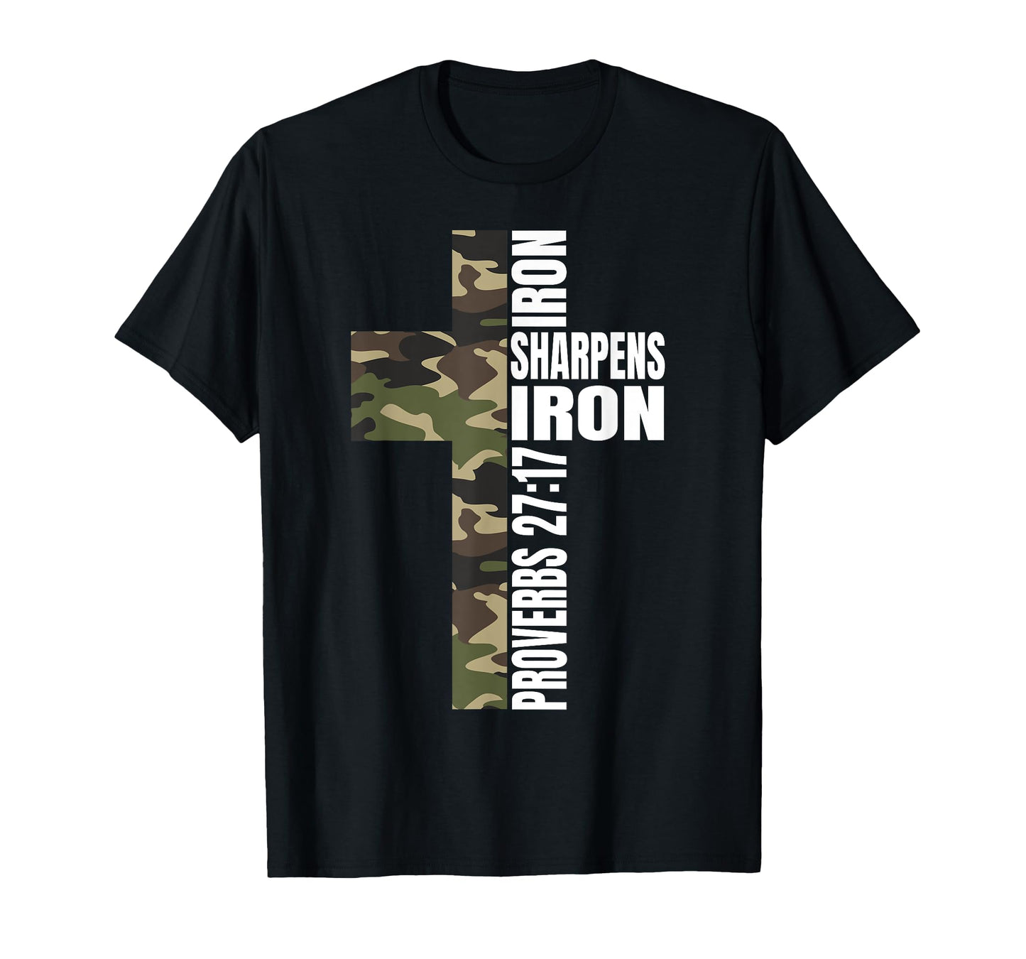 Green Camo Iron Sharpens Iron Christian Verse Family Couples T-Shirt
