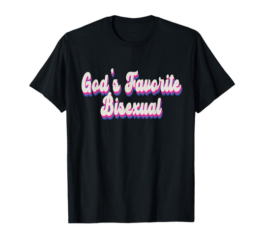 God's Favorite Bisexual Retro Bi Pride Pastel Funny Quote T-Shirt