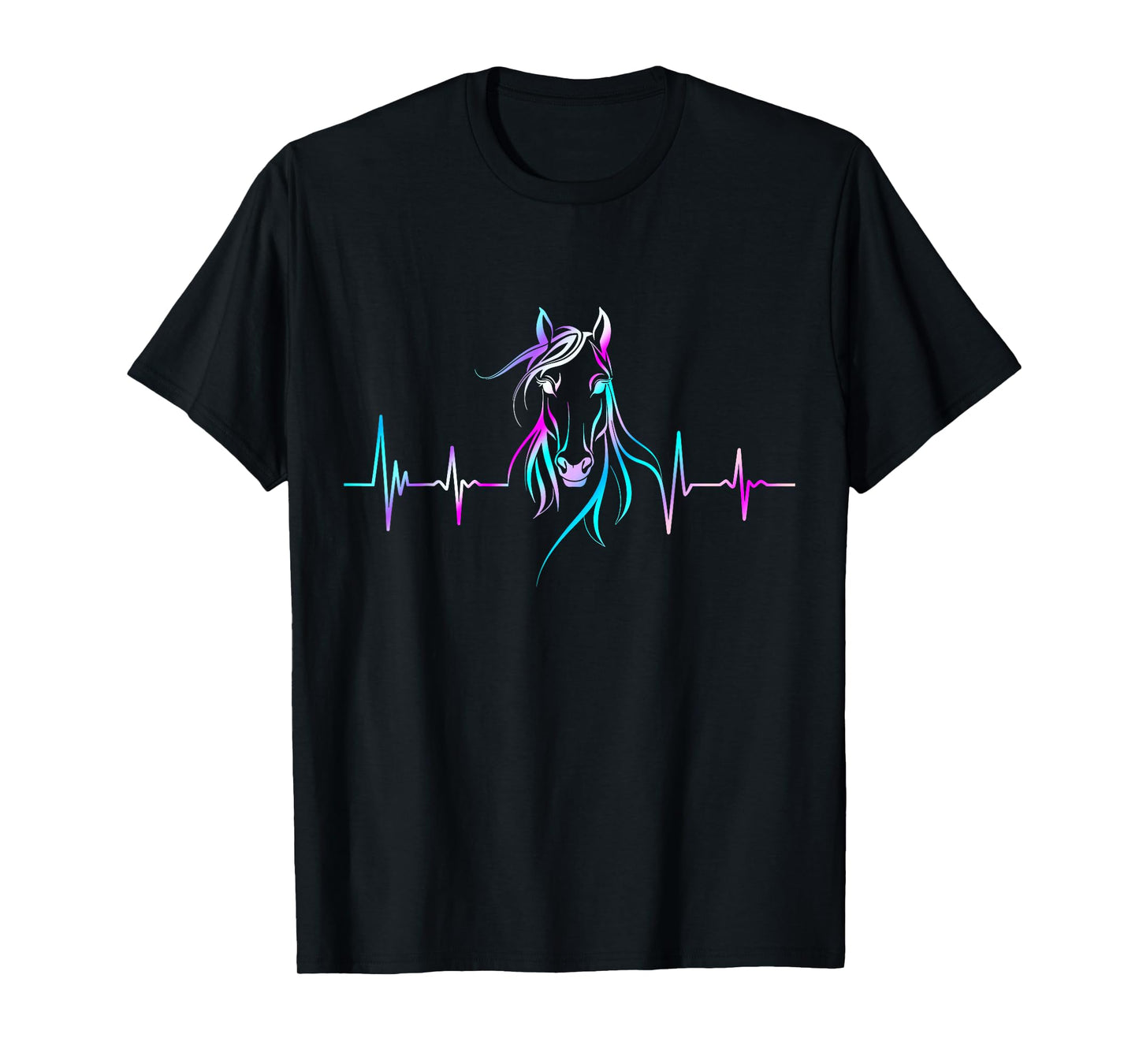 Horse Heartbeat Women Horse Lover Girls Teens Horse Riding T-Shirt