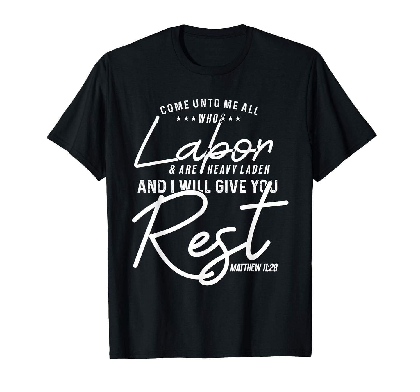 Bible Verse God Matthew 11:28 - Invitation to Rest T-Shirt