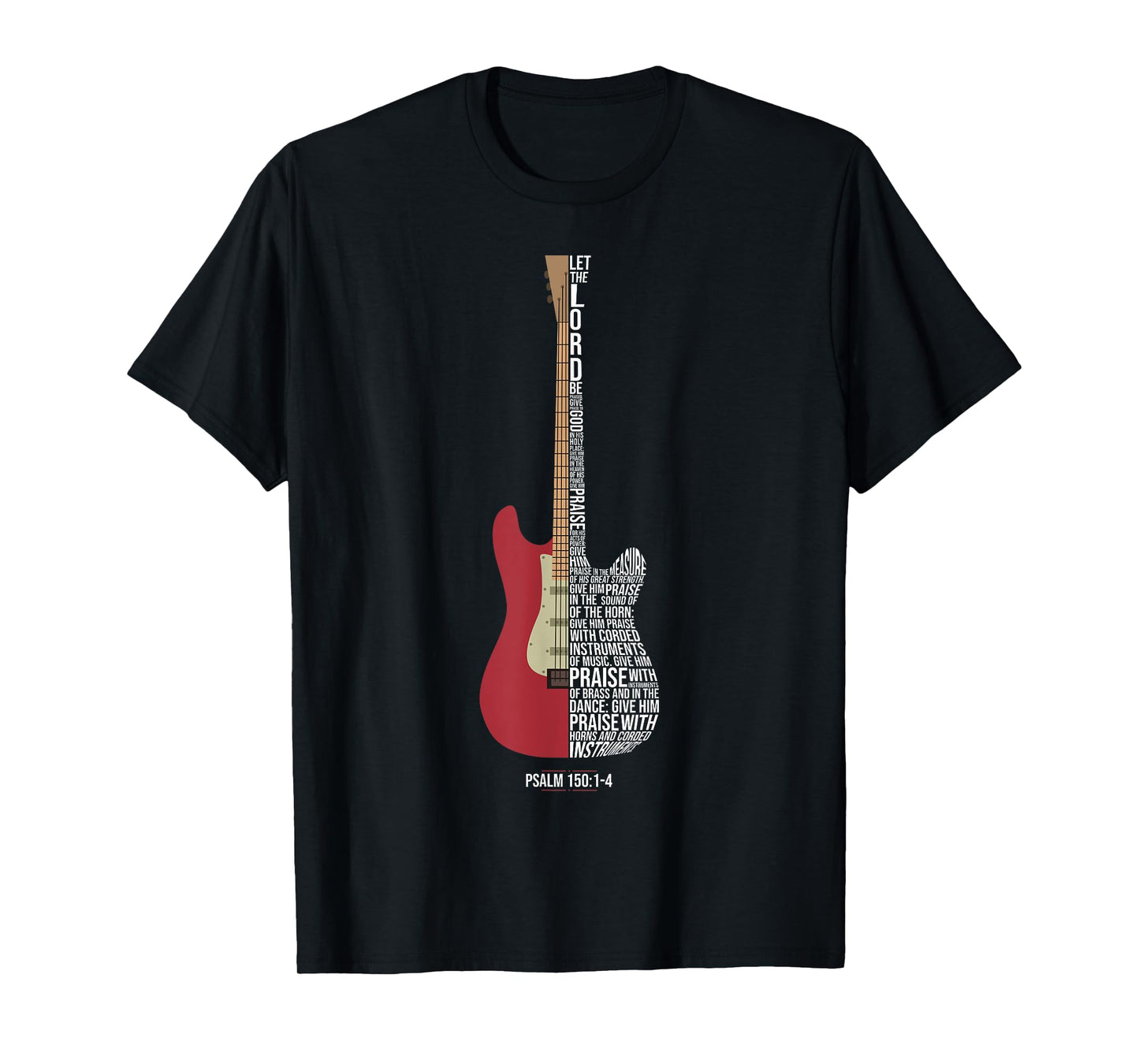 Praise him with strings - Psalm 150 - Electric Guitar Player T-Shirt