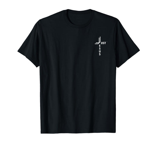 Just Jesus Cross Minimal Faith Design for Christian Moms T-Shirt