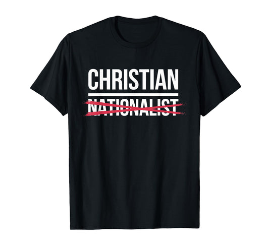 Faithful Believers Against Christian Nationalism Unisex-Adults T-Shirt, Black, Small, Short Sleeve, Modern, Politics, Christian, Faithful Believers