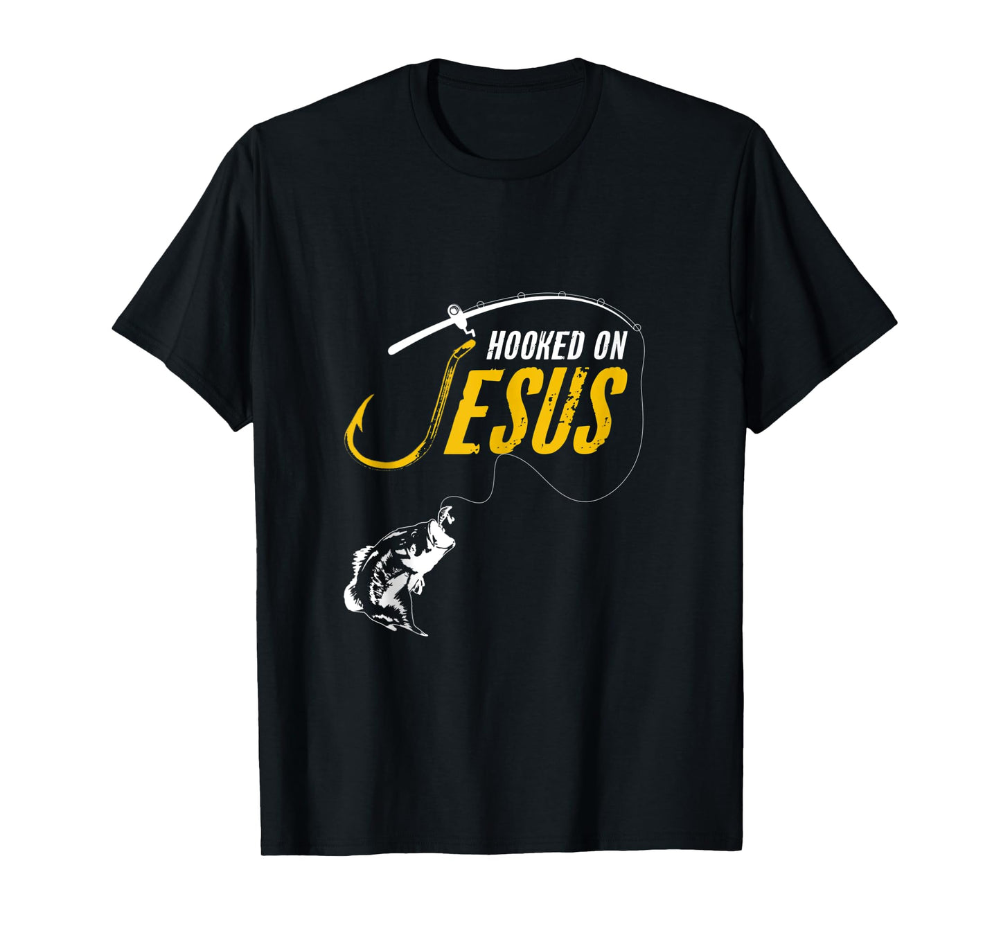 Hooked on Jesus Funny Christian Fishing Tank Top