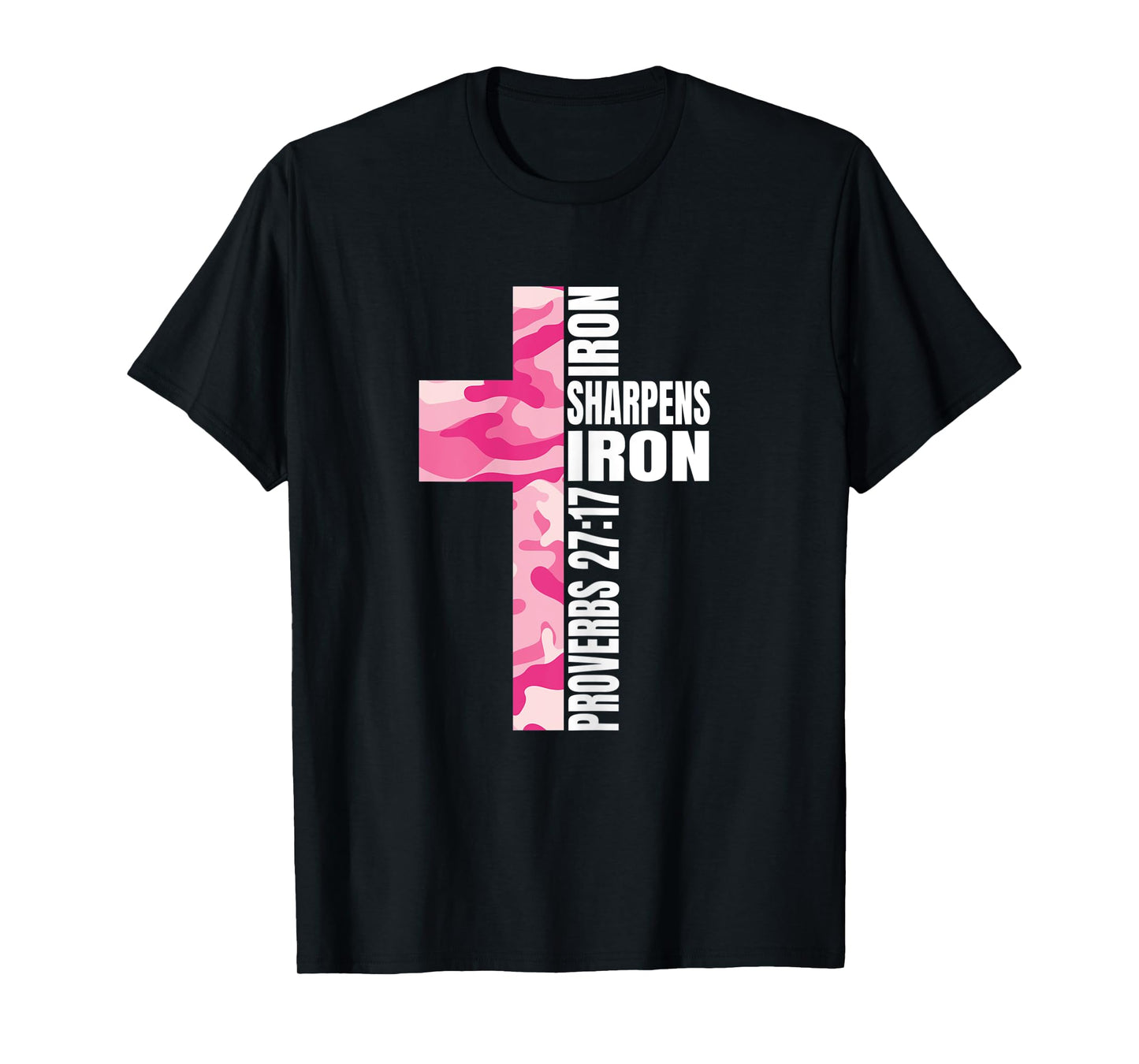 Pink Camo Cross Christian Best Friend Bible Verse Graphic T-Shirt