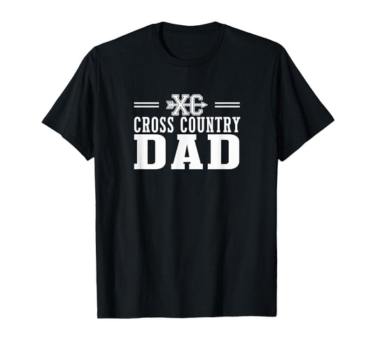 Proud Cross Country Dad Team Love Spirit CC Parent Design T-Shirt