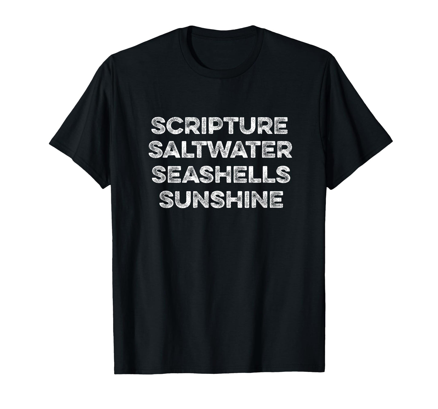 Scripture Saltwater Seashells Sunshine Christian Retreat God T-Shirt