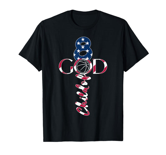 JESUS 8 YEARS CHILD OF GOD BASKETBALL 8TH BIRTHDAY T-Shirt