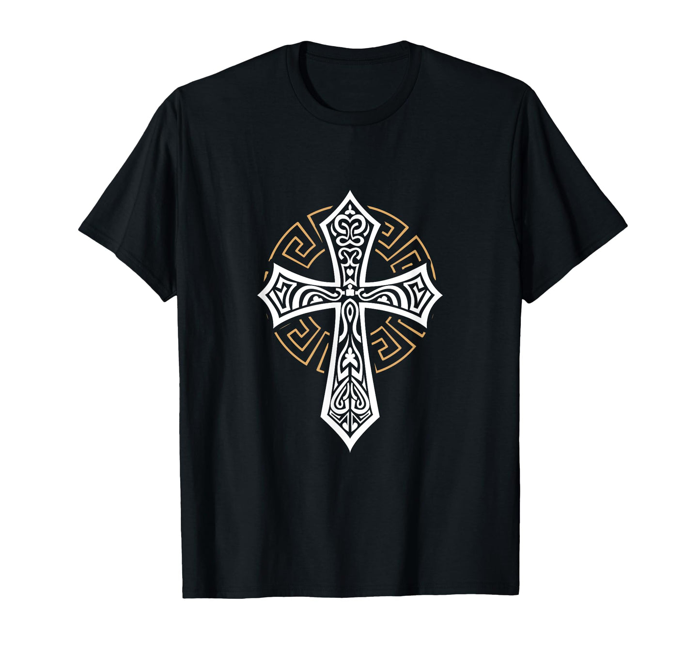 Tribal Cross Crucifix Religous Christian Catholic T-Shirt