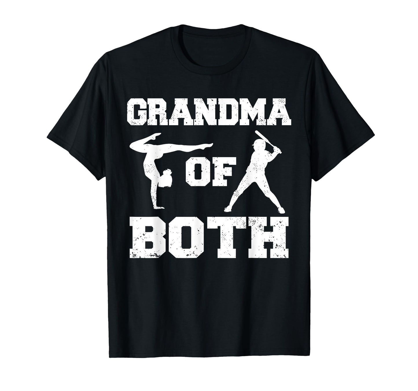 Grandma Of Both Funny Baseball Gymnastics Grandma T-Shirt