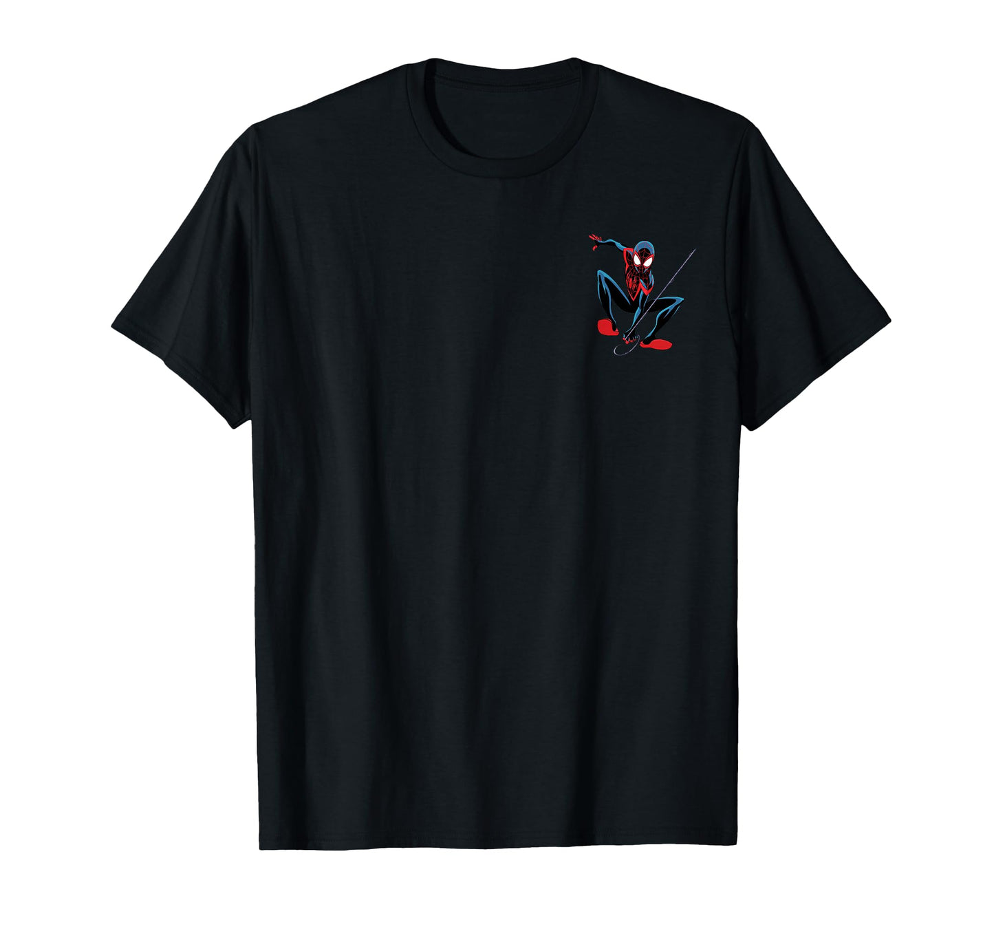 Marvel Super Heroes Miles Morales Spider-Man Pocket Art T-Shirt - T-Shirt | Black