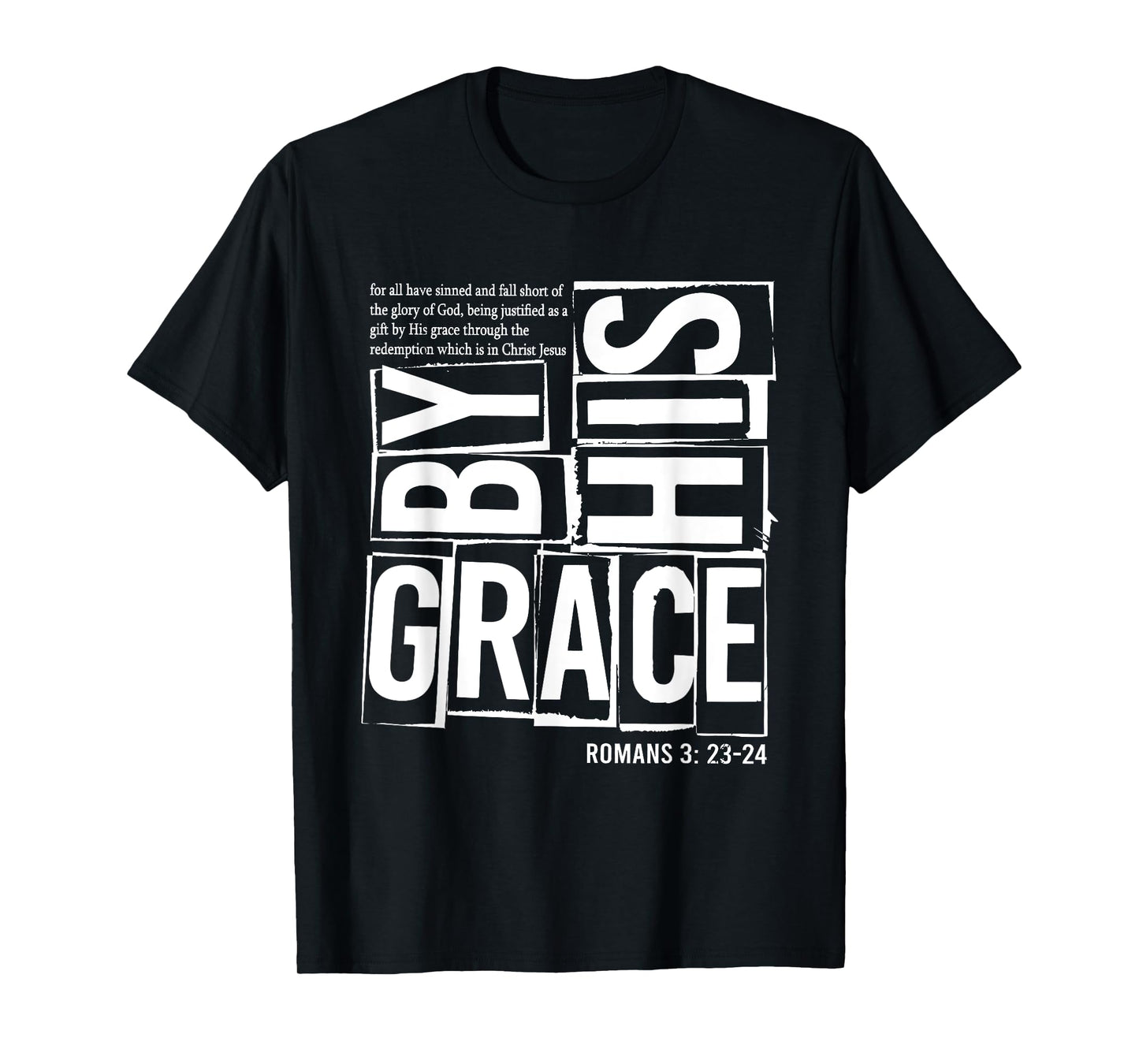 By His Grace Saved By His Amazing Grace Vintage Christian T-Shirt