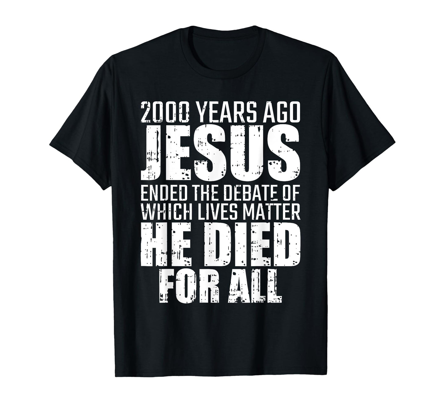 2000 Years Ago Jesus Ended The Debate Christmas Christian T-Shirt