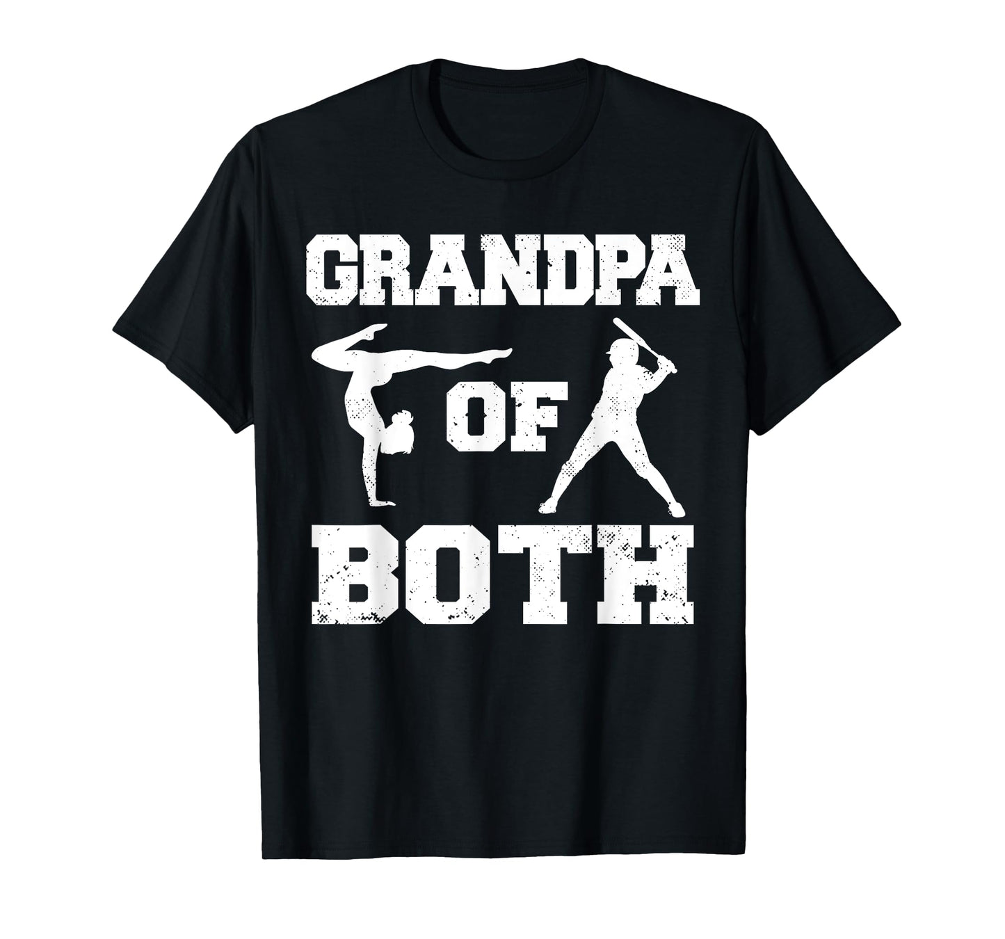 Grandpa Of Both Funny Baseball and Gymnastics Grandpa T-Shirt