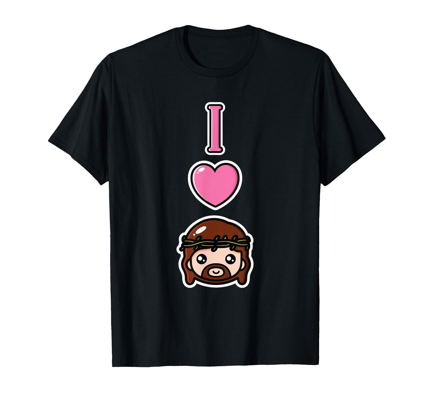 I Love Jesus Anime Style Pro Christian Religious Kids Girls T-Shirt