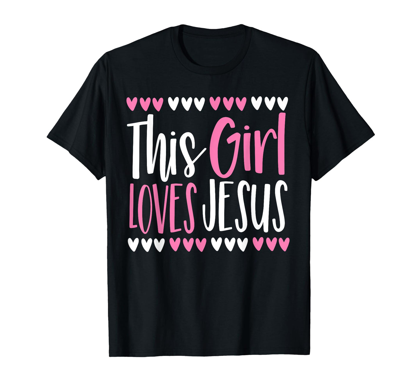 This Girl Loves Jesus Christian Women Kids Teen God Faith T-Shirt