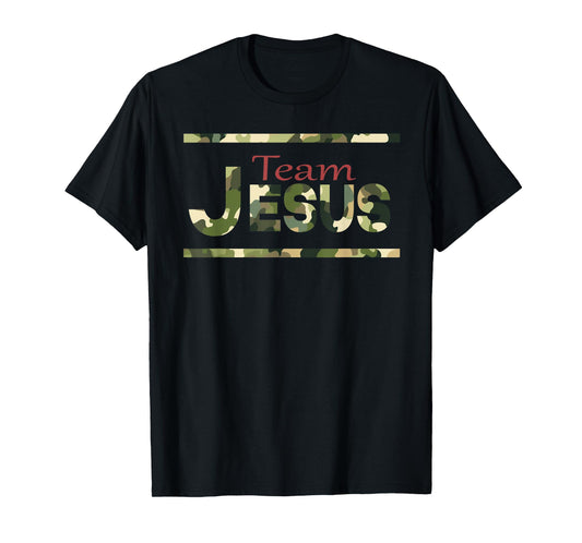 Team Jesus Christian Camo camouflage army T-Shirt