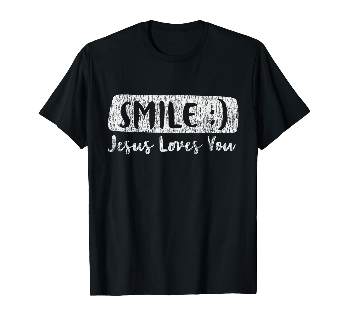 Vintage Smile Loves You Jesus Religious Faith Christian Gift T-Shirt