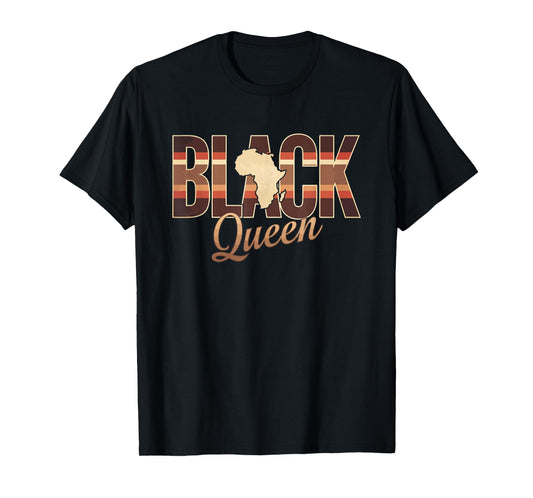 Black Queen Afro Dope Proud Melanin African American Woman T-Shirt
