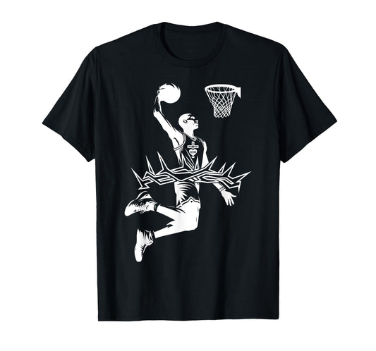 Religious Jesus Basketball Christ GOD Basketball T-Shirt