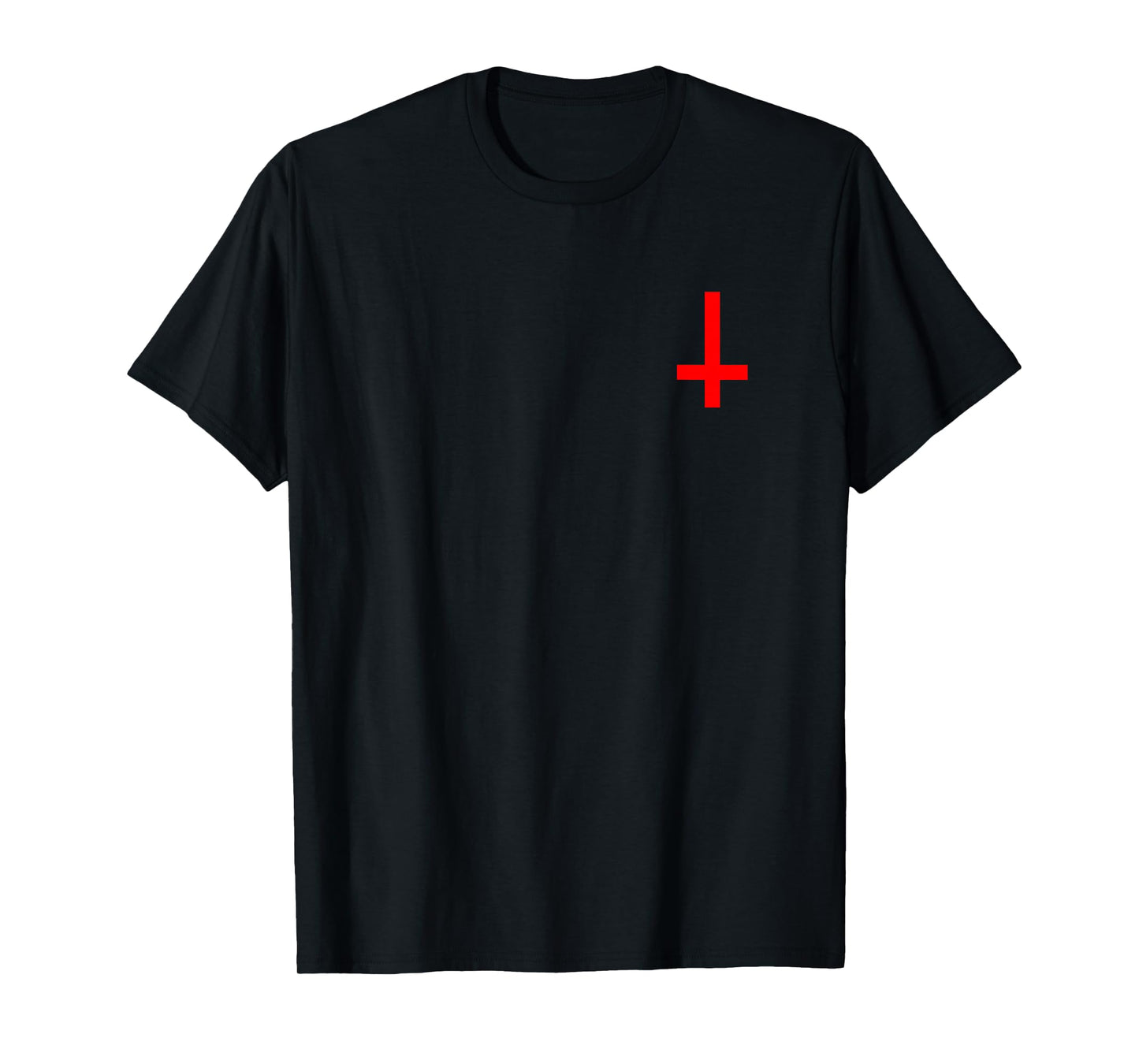 Inverted Cross Upside Down Satan Antichrist Atheist T-Shirt